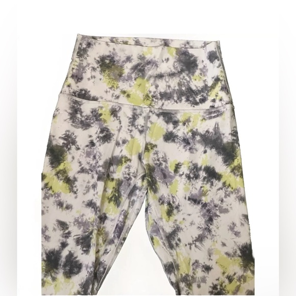 Lululemon Align High-Rise Crop HR Radial Tie Dye Mauve Grey Multi Sz: 8 - Picture 2 of 8